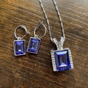 Amethyst Silver Jewelry Set